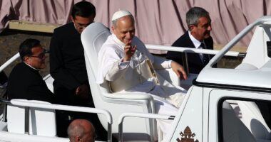 Pope Leo XIV's inaugural mass in Rome brings famous faces including Princess Charlene of Monaco (and even a handshaking Zelensky and JD Vance!)