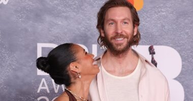 Pregnant Vick Hope CONFIRMS she is expecting her first child with husband Calvin Harris as she announces news live on air days before her maternity leave