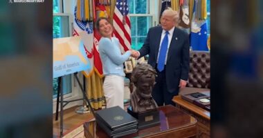 President Trump meets at White House with Ksenia Karelina, Russian-American former ballet dancer released in prisoner swap