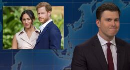 Prince Harry and Meghan Markle are SAVAGED on SNL in UK trade deal joke