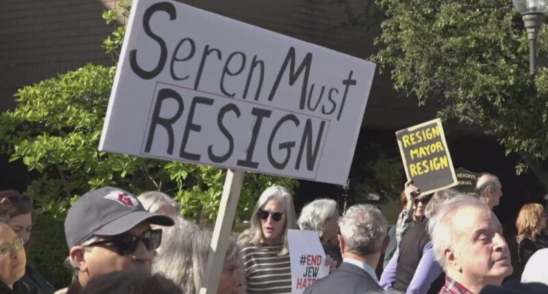 Protests at City Hall demand Cleveland Heights mayor's resignation over wife's alleged 'hostile' behavior