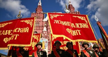 Putin hosts massive Victory Day parade with thousands of troops as threat of Ukrainian strike looms despite ceasefire
