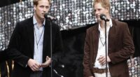 Prince William and Prince Harry speak on stage at the Concert for Diana on July 1, 2007