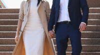 The Duke and Duchess of Sussex at the Sydney Opera House during their royal tour of Australia in 2018