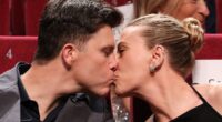 Scarlett Johansson puts on a loved-up display with husband Colin Jost as they share a kiss at Eleanor The Great screening at the Cannes Film Festival