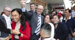 Prime Minister Anthony Albanese and Labor candidate for Fowler, Tu Le