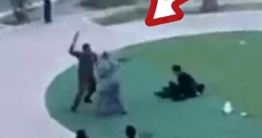 Shocking footage shows Saudi police beat women and girls inside secret prisons where families send 'disobedient' females to be locked away and punished for YEARS to break their spirit