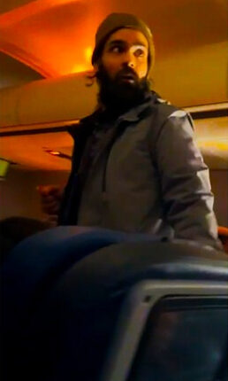 Shocking moment ‘half-devil’ passenger tries to stab flight attendant & open emergency exit in horror midair attack