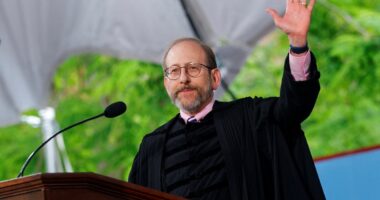 Smug Harvard president taunts Trump in commencement speech