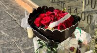 Suspect in brutal execution of influencer Valeria Marquez leaves bouquet of red roses outside salon with mysterious note