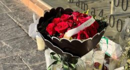 Suspect in brutal execution of influencer Valeria Marquez leaves bouquet of red roses outside salon with mysterious note