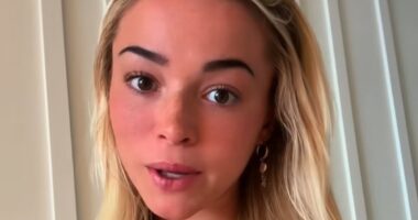 Tearful Livvy Dunne claims group of middle-aged men are 'stalking' her at airports across America