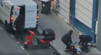 Terrifying moment crypto CEO’s daughter, 34, & her child, 2, attacked by knife-wielding kidnap gang on streets of Paris