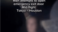 Terrifying moment passenger zip-tied to seat after trying to open plane door mid-flight forcing emergency landing