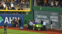 The 20-year-old man who fell to the warning track at a Pirates game is awake
