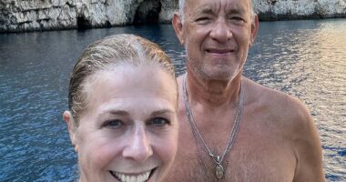 Tom Hanks, 68, goes shirtless in 37th wedding anniversary post with wife Rita Wilson