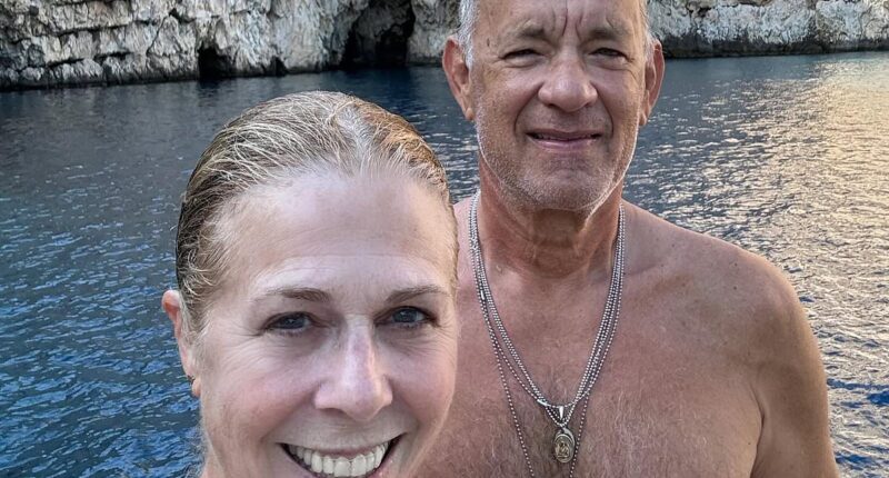 Tom Hanks, 68, goes shirtless in 37th wedding anniversary post with wife Rita Wilson