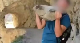 Tourist faces £168,000 fine after launching huge rock from a clifftop into a gorge at popular Spanish beauty spot