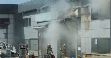 Tourists in Spanish holiday hotspot ordered to stay indoors as fire at chemical plant releases toxic cloud into air