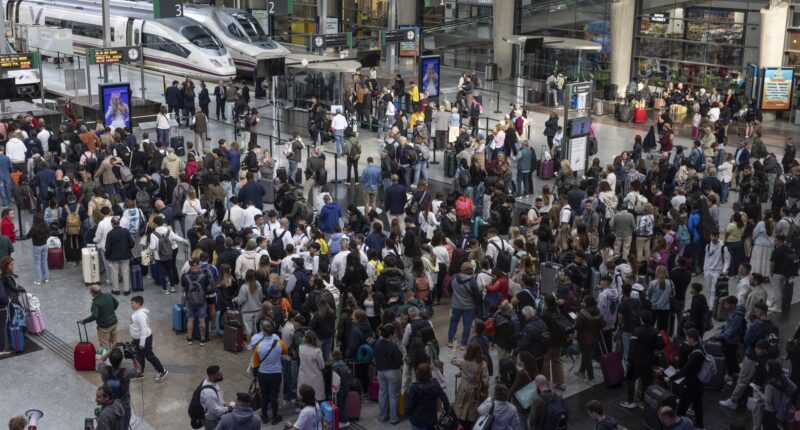 Travel chaos in Spain as trains halted and passengers hit with delays after cable theft – days after power outage