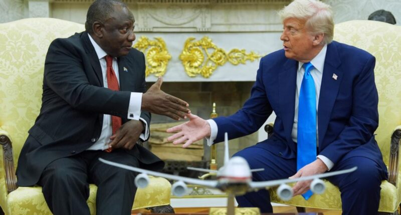 Trump confronts South African leader with baseless claims of the systematic killing of white farmers