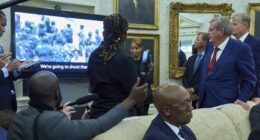 Trump confronts South African leader with baseless white farmer kill claims