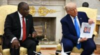 Trump makes South African president squirm by playing 'white genocide' video montage during astonishing Oval Office moment