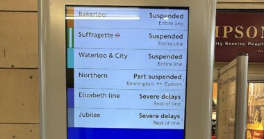 Tube network descends into chaos as major power outage takes down four lines ahead of rush hour