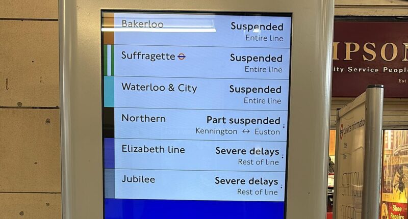 Tube network descends into chaos as major power outage takes down four lines ahead of rush hour