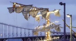 Two dead and three others fight for their lives after ship smashes into Brooklyn Bridge in horror collision that's left at least 19 more with injuries