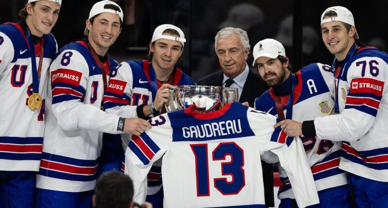 US hockey team honors late Johnny Gaudreau with emotional tribute after winning IIHF World Championship