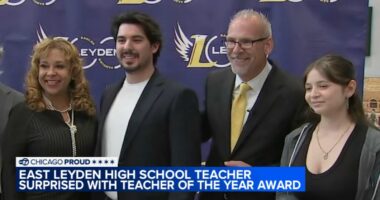 Victor Gomez, from East Leyden High School in Franklin Park, wins Illinois Teacher of the Year award