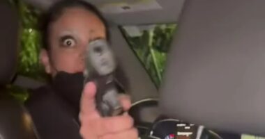 Watch terrifying moment raging Uber driver pulls GUN on female passenger after being told she has ‘crazy eyes’