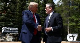 President Trump confirms US-UK trade deal has been signed and is ‘done’ as he meets Starmer at G7 summit in Canada