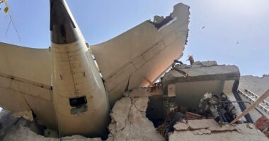 Air India flight bound for London crashes with 242 onboard, as reports emerge of a survivor