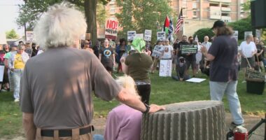 Akron protest draws hundreds in opposition to Trump administration, ICE raids