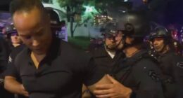 Astonishing moment CNN host realizes reporter is being detained by cops during live segment from LA riots