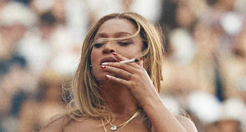 Beyonce smokes a cigarette onstage during final stadium concert in Paris