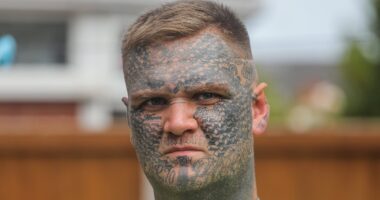 British plasterer is kicked out of Dubai over facial tattoos reading 'blessed', 'family' and 'crazy life'