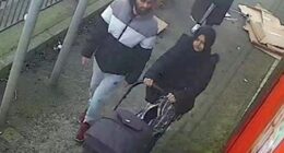 Chilling moment YouTuber stalks wife to refuge before stabbing her to death as she pushed their baby in pram