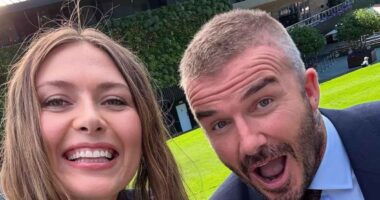 David Beckham Hits Wimbledon With Maria Sharapova After Hospital Stay