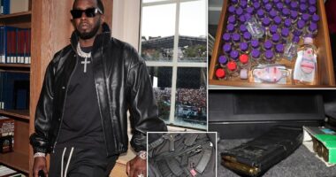 Disturbing new images from Diddy's home show cache of guns, bullets, and mountains of baby oil