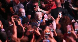 Donald Trump arrives at UFC 316 with one-man entourage Dana White months after sitting cageside with Elon Musk