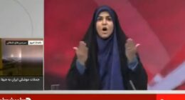 Dramatic moment Iran state TV station is BLITZED in Israeli strike during live propaganda broadcast as presenter flees