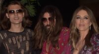 Elizabeth Hurley, 60, puts on a loved-up display with boyfriend Billy Ray Cyrus, 63, in Covent Garden as they support his daughter Miley