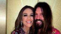 Elizabeth Hurley shares 'proud parents' snap of son Damian and Miley Cyrus as she and boyfriend Billy-Ray unite their families for London premiere