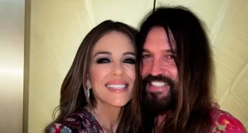 Elizabeth Hurley shares 'proud parents' snap of son Damian and Miley Cyrus as she and boyfriend Billy-Ray unite their families for London premiere