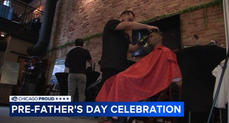 Father's Day 2025: 100+ dads pampered in South Loop, Chicago event put on by Daisie Foundation, Daisie Project, Snips of Success