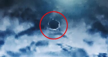 Flying saucer UFO is caught on camera by US MILITARY in newly-released footage