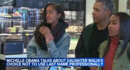 Former First Lady Michelle Obama speaks out after daughter Malia drops last name: 'She's trying to make her way'